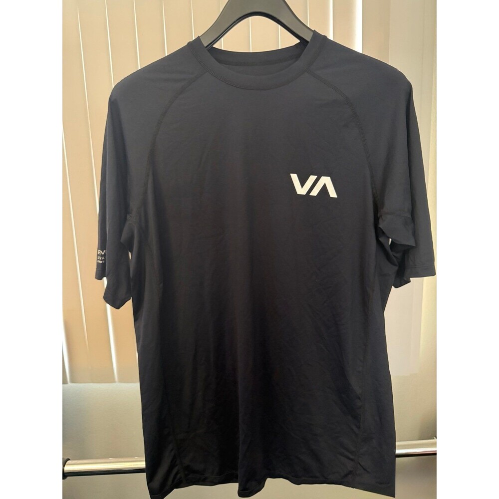 Men’s RVCA Black UVA/UVB Protection Rash guard  Shirt Size X-large